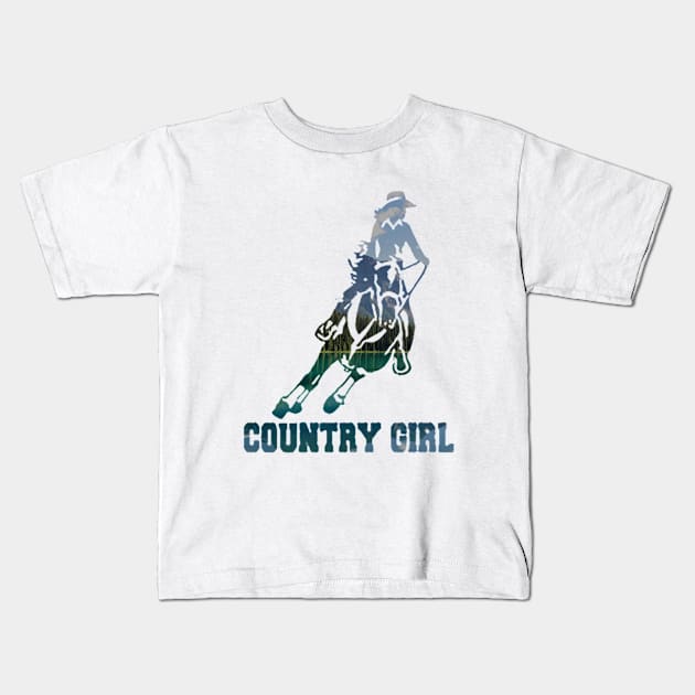 country girl art Kids T-Shirt by usastore